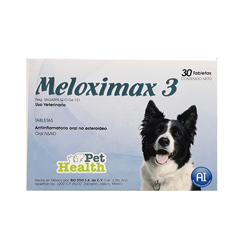 Meloximax 3 Mg X 30 Tab -Medicamentos Veterinarios - DoctorPet.co