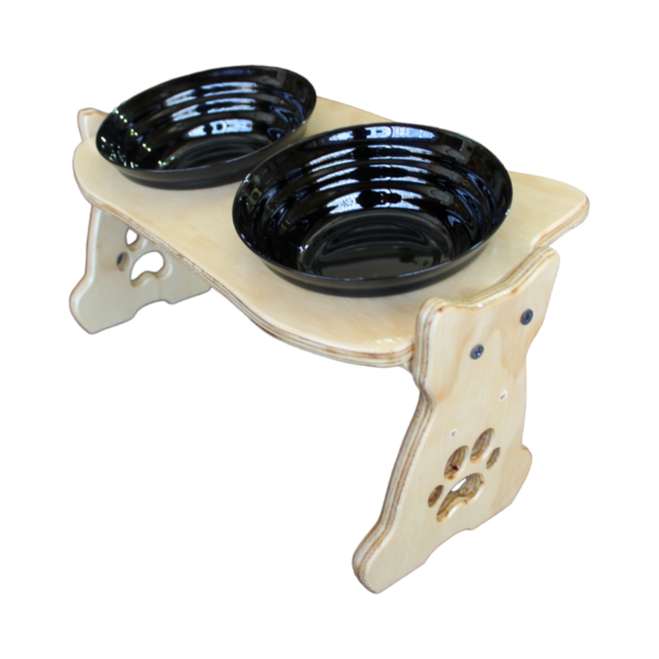 Comedero Elevado Gato 2 Platos Ceramica - Image 2