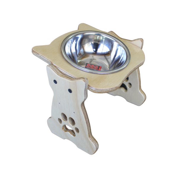 Comedero Elevado Gato 1 Plato Acero