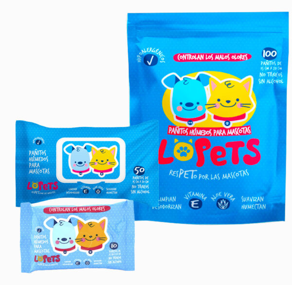 Paños Húmedos LOPETS