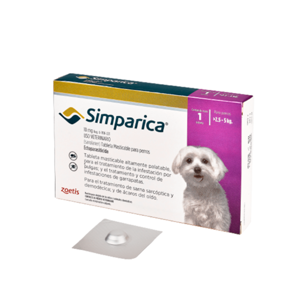 Simparica 10 Mg Perros 2 a 5 kg x 1 Tab