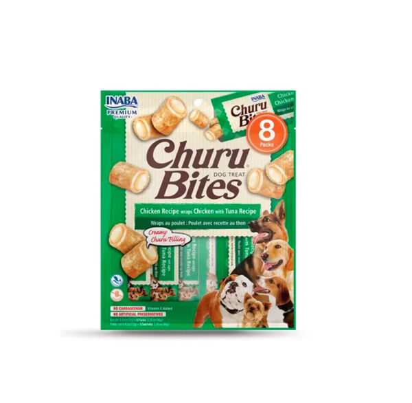 CHURU BITES DOG  POLLO Y ATUN 12 GR VERDE