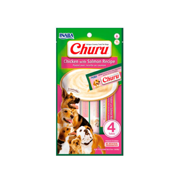 CHURU DOG CHICKEN Y SALMON  X14GR