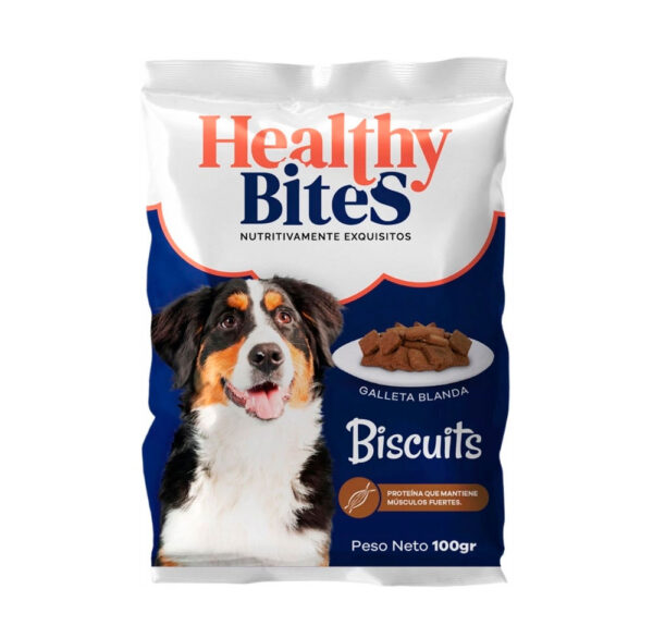 HEALTHY BITES BISCUITS PERRO PAVO Y ROMERO 100GR