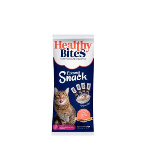 HEALTHY BITES CREM GATO (SALMON) 56GR