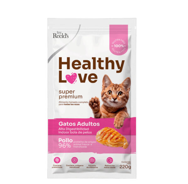 HEALTHY LOVE GATO ADULTO POLLO X 220G