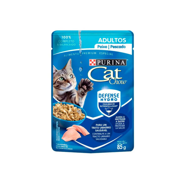 POUCH CAT CHOW ADULTOS PESCADO X 85 GRS